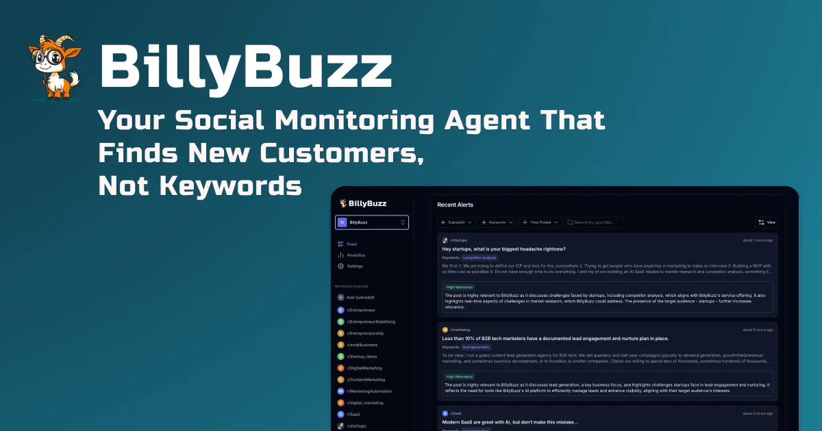 BillyBuzz Agent's User Interface