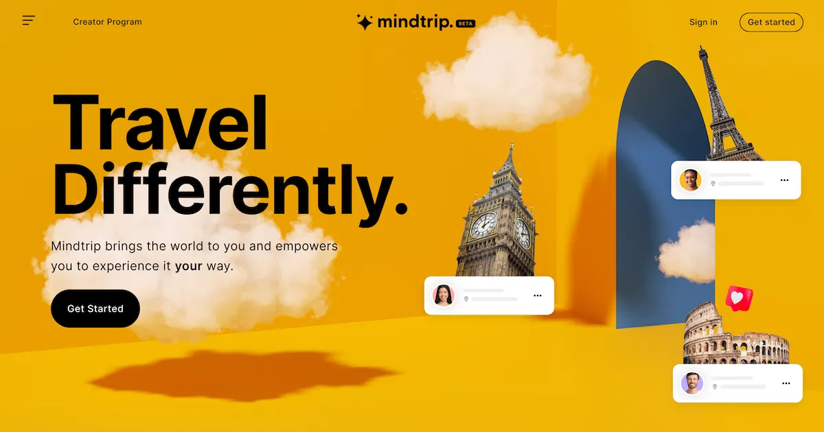 Mindtrip Agent's User Interface